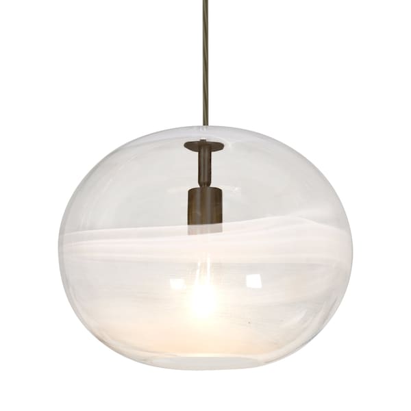Besa Lighting Geno Cord Pendant, Vapor Clear, Bronze Finish, 1x60W Incandescent 1JT-GENOCL-BR - main